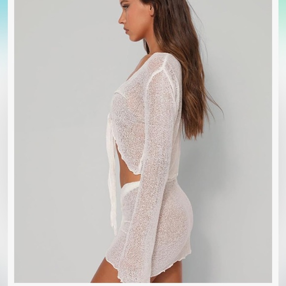 boho skirt tie top set outfit sexy minimalist indie festival mad max wasteland - Picture 6 of 6